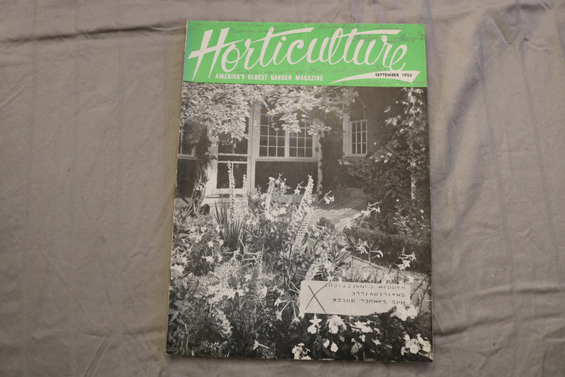 1953 SEPTEMBER HORTICULTURE MAGAZINE - BEAUTIFUL SCENERY COVER - ST 1015P