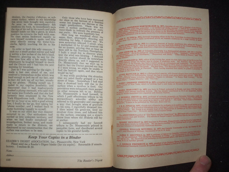 1928 NOVEMBER THE READER'S DIGEST SOFTCOVER BOOK - NUMBER 79 - J 9921
