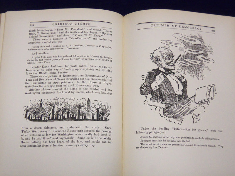 1915 GRIDIRON NIGHTS BY ARTHUR WALLACE DUNN BOOK - NICE ILLUSTRATIONS - KD 910H