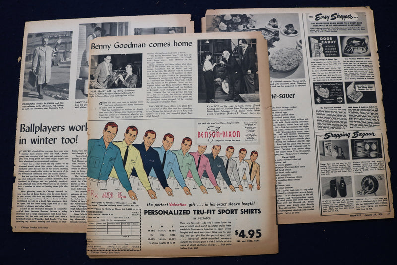 1956 JANUARY 29 MIDWEST MAGAZINE - STEVE ALLEN AS BENNY GOODMAN COVER - E 23060