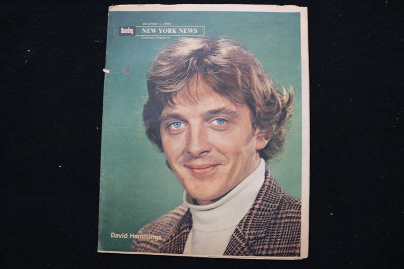 1968 DEC 1 SUNDAY NY NEWS COLOROTO MAGAZINE - DAVID HEMMINGS COVER - E 25483