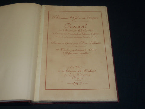 1903 ANCIENNE ORFEVRERIE EMPIRE RECUEIL BOOK - 50 PLATES - KD 1176H