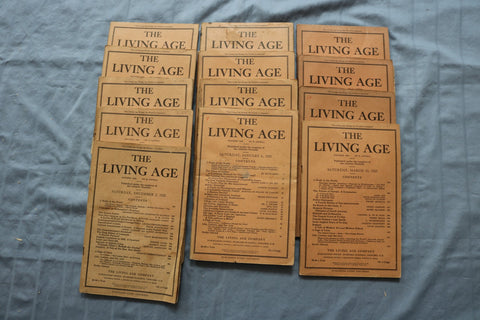 1922-1923 THE LIVING AGE MAGAZINE - LOT OF 13 - O 3896