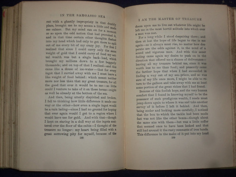 1926 IN THE SARGASSO SEA HARDCOVER BOOK BY THOMAS A. JANVIER - KD 9060