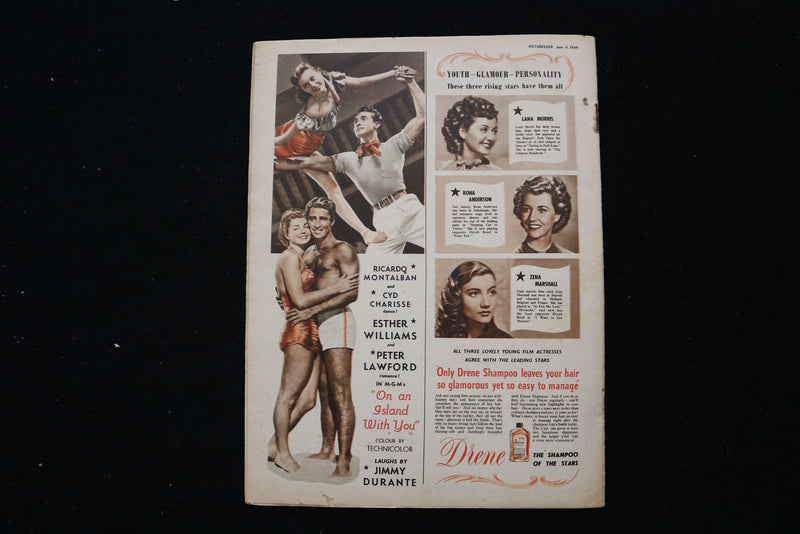 1949 JUNE 4 PICTUREGOER MAGAZINE - JEAN SIMMONS-STEWART GRANGER COVER - E 26041