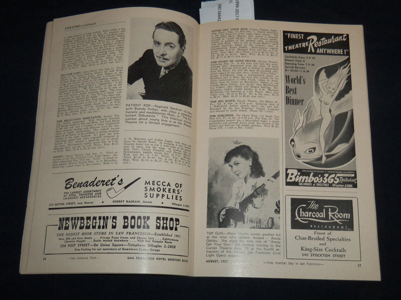 1957 AUGUST SAN FRANCISCO GUIDE MAGAZINE - NO TIME FOR SERGEANTS - J 8567