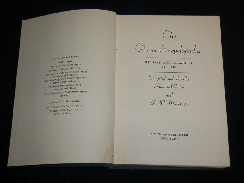 1967 THE DANCE ENCYCLOPEDIA HARDCOVER BOOK - REVISED EDITION - KD 7027