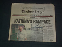 2005 AUGUST 30 THE STAR-LEDGER NEWSPAPER - KATRINA'S RAMPAGE - NP 3487
