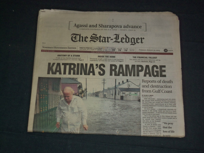 2005 AUGUST 30 THE STAR-LEDGER NEWSPAPER - KATRINA'S RAMPAGE - NP 3487