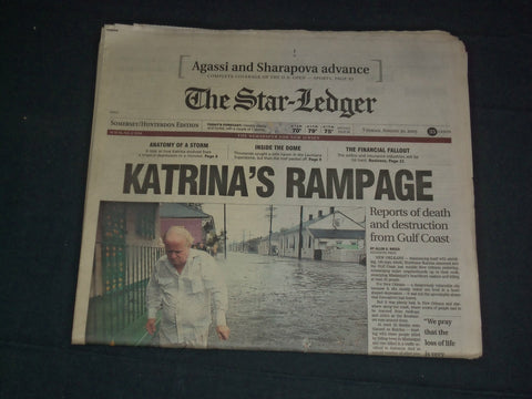 2005 AUGUST 30 THE STAR-LEDGER NEWSPAPER - KATRINA'S RAMPAGE - NP 3487