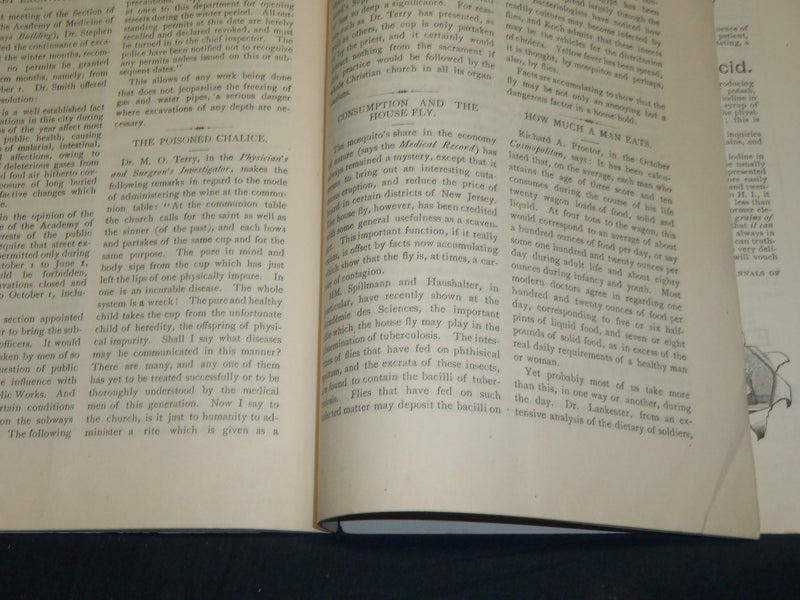 1887-1888 THE ANNALS OF HYGIENE MAGAZINE LOT OF 7 - NICE ADS - WR 133