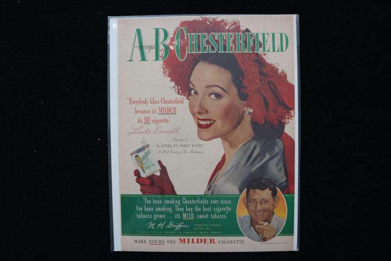 1940'S-1950'S LINDA DARNELL MAGAZINE ADVERTISEMENTS - LOT OF 33 - O 3795