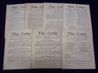 1883-1884 THE CRITIC MAGAZINE LOT OF 7 ISSUES - NICE REVIEWS & ARTICLES - WR 795