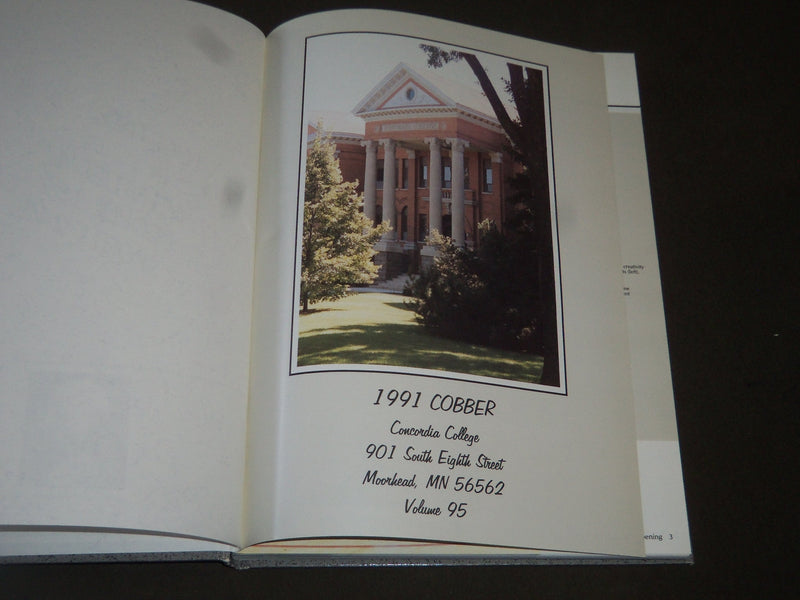 1991 COBBER CONCORDIA COLLEGE YEARBOOK - MOORHEAD MN - GREAT PHOTOS - YB 1081