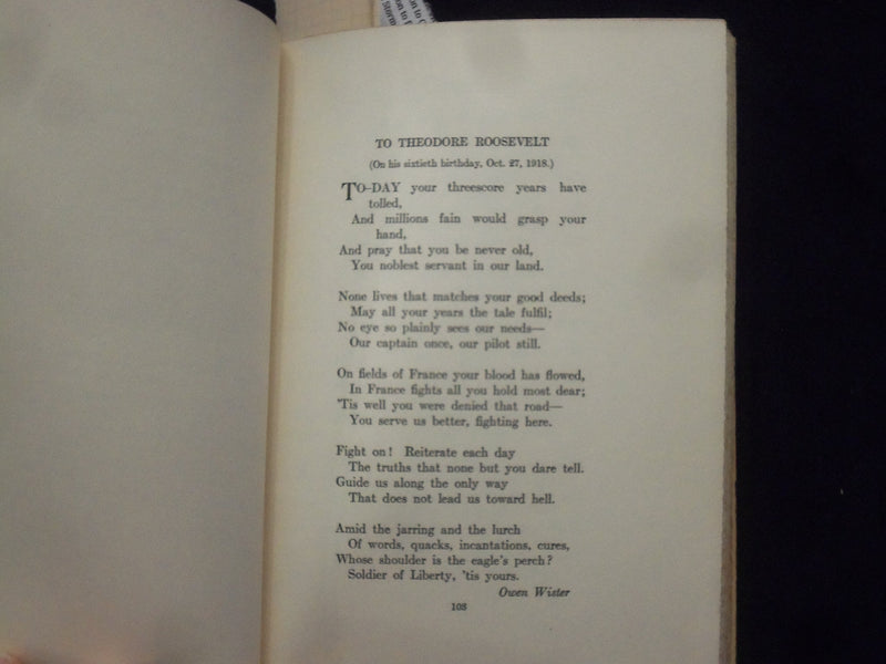 1923 ROOSEVELT AS THE POETS SAW HIM HARDCOVER BOOK BY CHARLES TOWNE - KD 8680