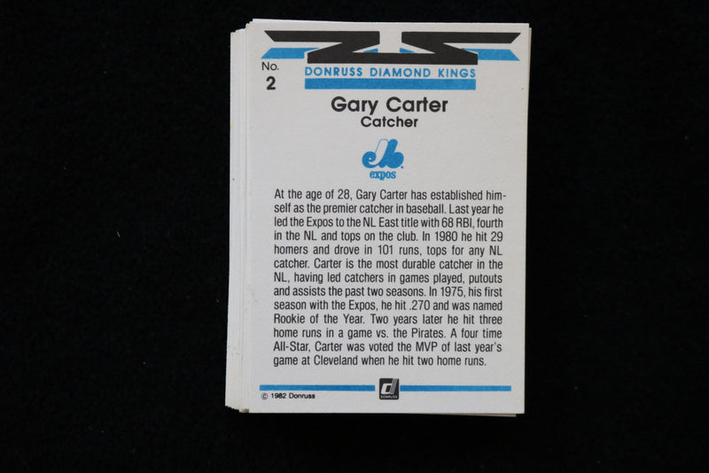 GARY CARTER 1982 DONRUSS DIAMOND KINGS BASEBALL CARDS-#2- NM-MT - LOT OF 27- #15