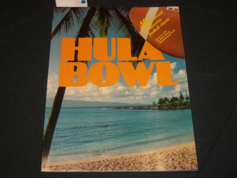 1986 HULA BOWL COLLEGE FOOTBALL PROGRAM - 40TH ANNUAL ALL-AMERICA - J 5548