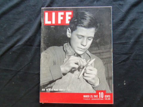 1942 MARCH 23 LIFE MAGAZINE - HOW TO MAKE PLANE MODELS - L 279