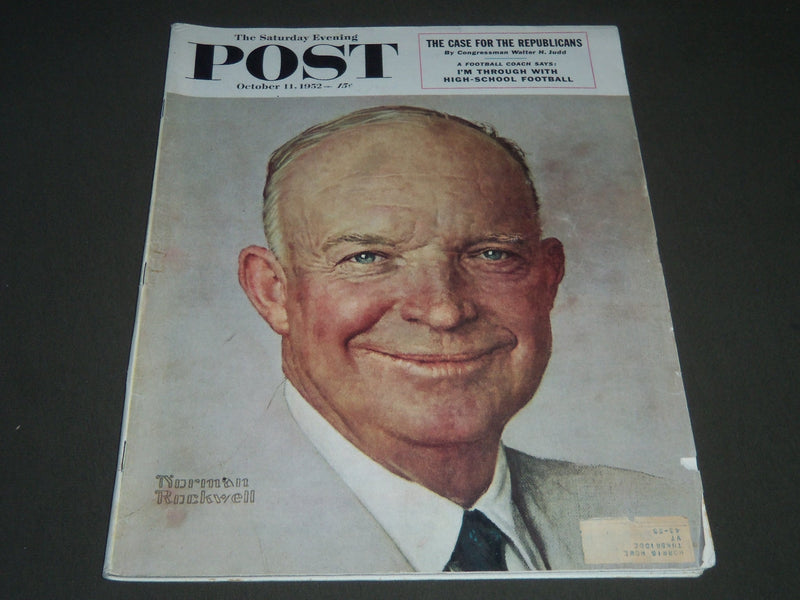 1952 OCT 11 THE SATURDAY EVENING POST MAGAZINE - NORMAN ROCKWELL COVER - SP 1934