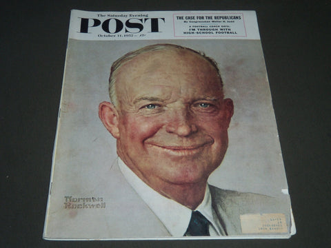 1952 OCT 11 THE SATURDAY EVENING POST MAGAZINE - NORMAN ROCKWELL COVER - SP 1934