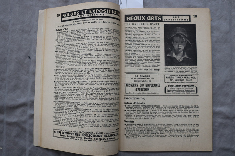 1961 AUGUST UNE SEMAINE DE PARIS MAGAZINE - FRENCH TEXT - K 3454