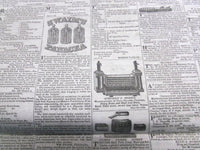 1828 THE NATIONAL GAZETTE NEWSPAPER LOT OF 14 - NICE ADVERTISEMENTS - NP 1444