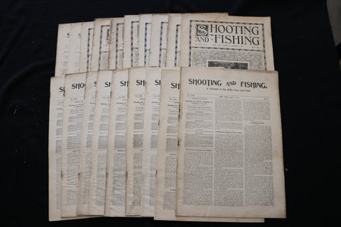 1901 SHOOTING AND FISHING MAGAZINE - LOT OF 19 - O 3696