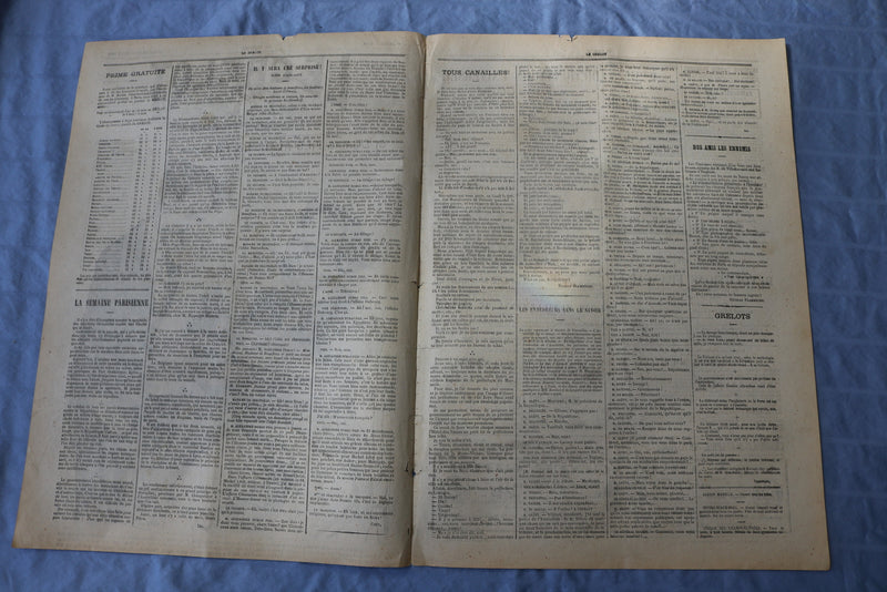 1872 JULY 28 LE GRELOT NEWSPAPER - SI DUMAS FILS AVAIT UN FILS- FRENCH - NP 8593