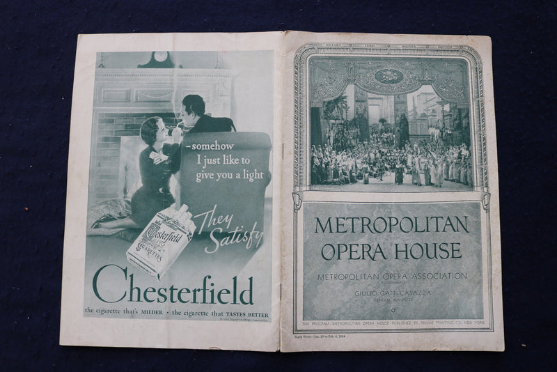 1929-1934 METROPOLITAN OPERA HOUSE PROGRAMS - LOT OF 4 - K 1699