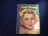 1934 OCTOBER TRUE STORY MAGAZINE - CLAIRE TREVOR PAINTED COVER - SP 3625E