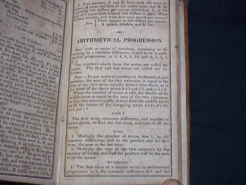 1831 THE TEACHER'S ASSISTANT OF PRACTICAL ARITHMETIC BOOK BY PIKE - KD 2757J