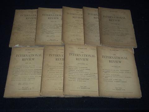 1881 THE INTERNATIONAL REVIEW MAGAZINE LOT OF 9 - GREAT ARTICLES - WR 866