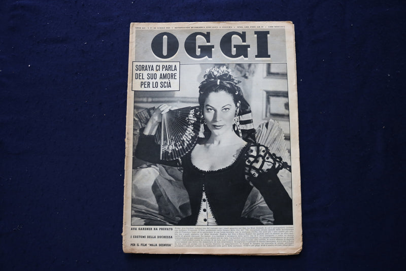 1958 APRIL 24 OGGI MAGAZINE - AVA GARDNER COVER - ITALIAN - E23620