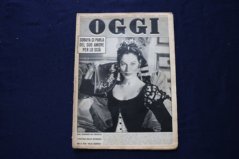 1958 APRIL 24 OGGI MAGAZINE - AVA GARDNER COVER - ITALIAN - E23620