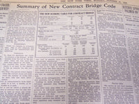 1932 OCTOBER 31 NEW YORK TIMES - CONTRACT BRIDGE RULES CHANGE TOMORROW - NT 4981