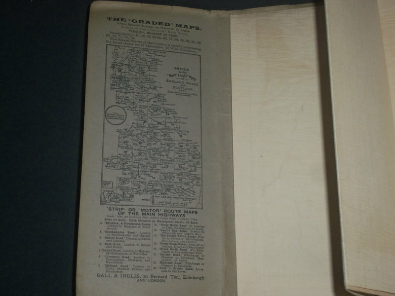 1920'S SAFETY OR GRADED ROAD MAP OF ENGLAND BOOK - LARGE SCALE EDITION - J 3938