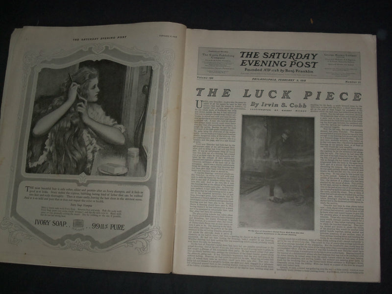 1918 FEBRUARY 2 THE SATURDAY EVENING POST MAGAZINE - ILLUSTRATED COVER- SP 2471I
