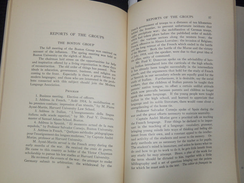 1919 MAY NEW ENGLAND MODERN LANGUAGE ASSOCIATION BULLETIN - SAM WAXMAN - K 2681