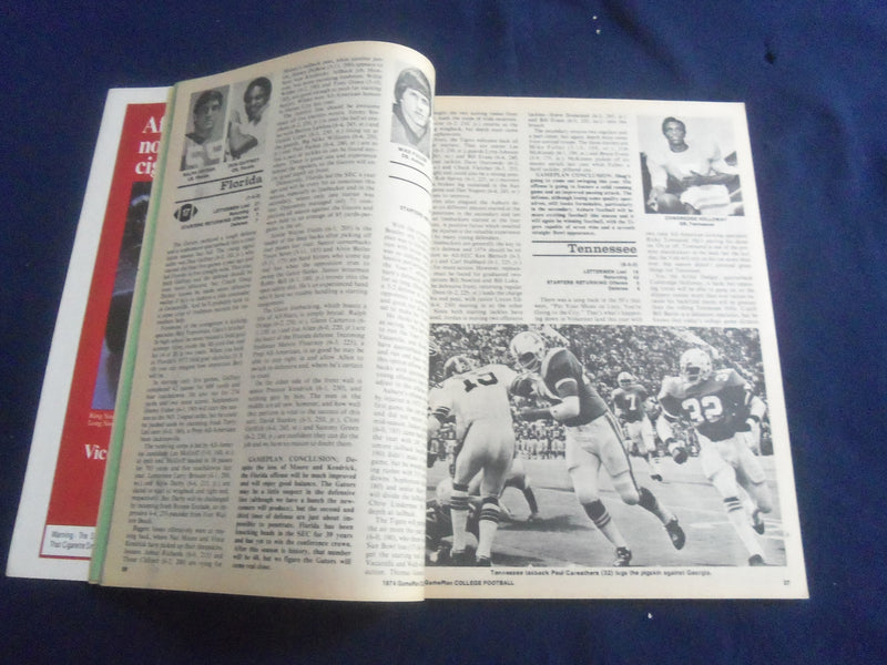 1974 GAME PLAN COLLEGE FOOTBALL MAGAZINE - 1974 ANNUAL REVIEW - SP 6481H