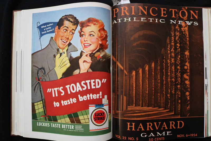 1954 HARVARD FOOTBALL PROGRAMS - BOUND VOLUME - TED KENNEDY - KD 9571