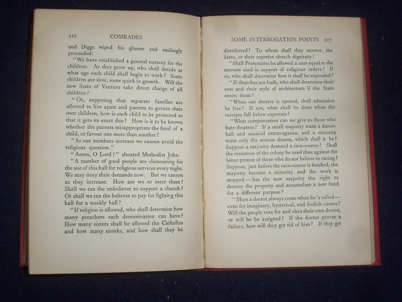 1909 COMRADES HARDCOVER BOOK BY THOMAS DIXON JR. - KD 9041