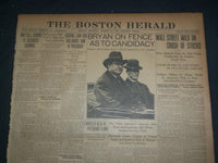 1907 MARCH 15 THE BOSTON HERALD - BRYAN ON FENCE AS TO CANDIDACY - BH 11