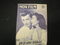 1955 MARCH 2 MON FILM FRENCH MAGAZINE - ROBERT MITCHUM & JEAN SIMMONS - E 26168