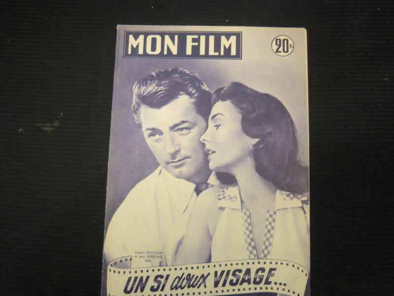 1955 MARCH 2 MON FILM FRENCH MAGAZINE - ROBERT MITCHUM & JEAN SIMMONS - E 26168