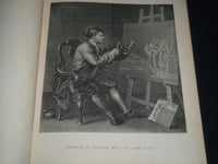 1876 THE WORKS OF WILLIAM HOGARTH VOLUME BY CHARLES LAMB - GREAT PLATES - Z 38