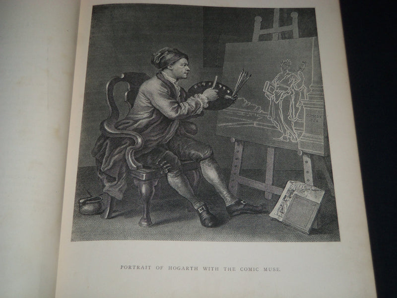 1876 THE WORKS OF WILLIAM HOGARTH VOLUME BY CHARLES LAMB - GREAT PLATES - Z 38