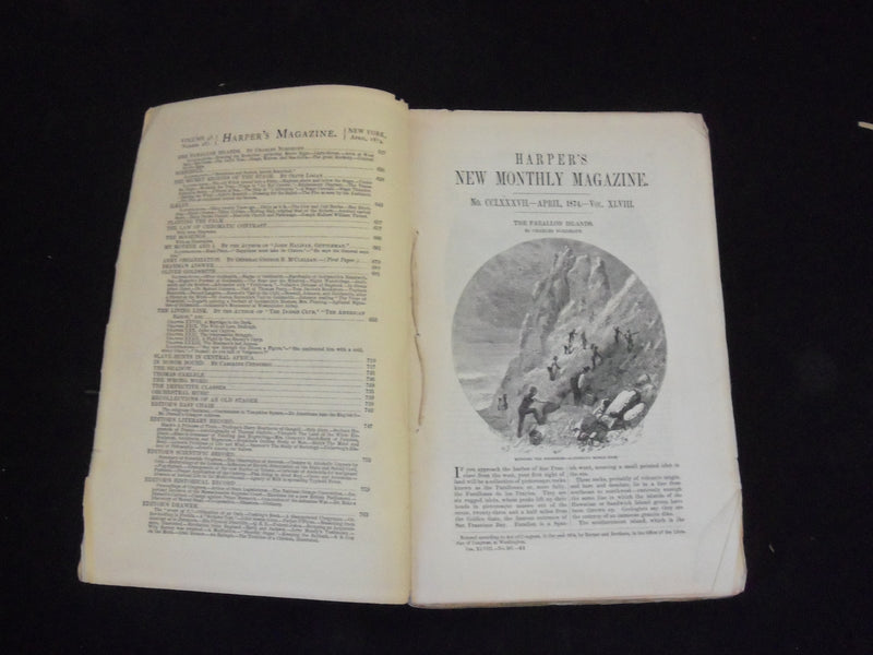 1874 HARPER'S MONTHLY MAGAZINE-COMPLETE YEAR-NICE ILLUSTRATIONS & ADS - WR 1401