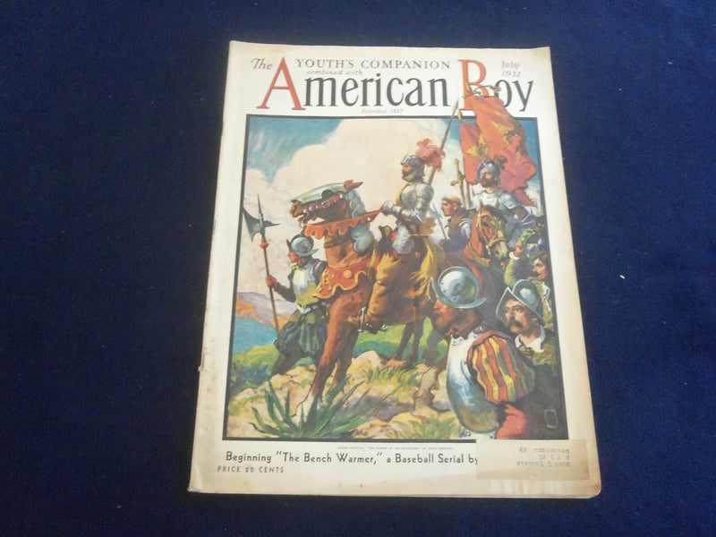 1932 JULY AMERICAN BOY MAGAZINE - THE COMING OF THE SPANIARDS PAINTING - ST 7070