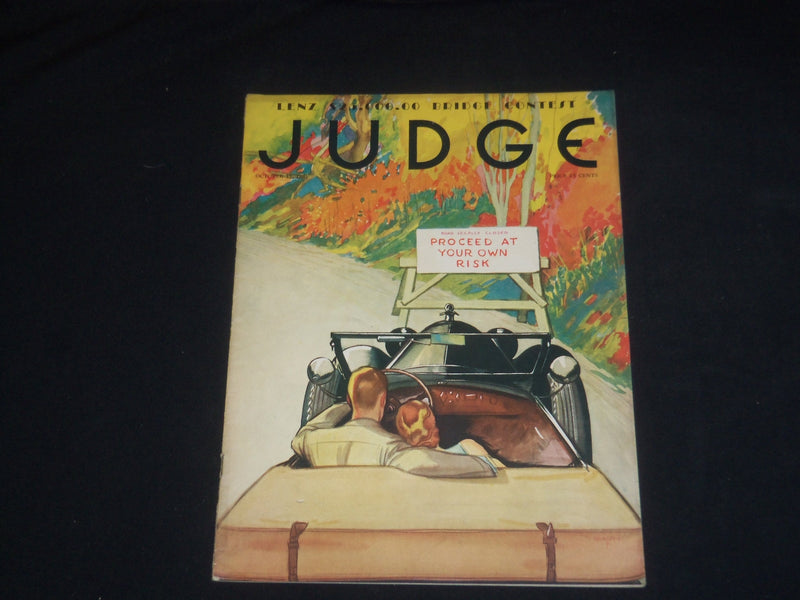 1931 OCTOBER 17 JUDGE MAGAZINE - PROCEED AT YOUR OWN RISK - ST 5704