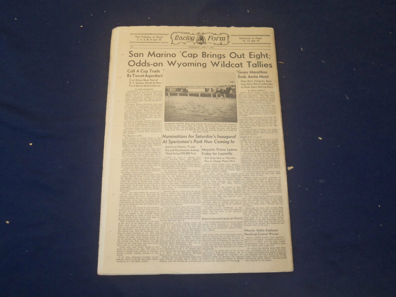 1969 APRIL 9 THE DAILY RACING FORM - DORILEO UPSETS MIRACLE HILL - NP 2534A